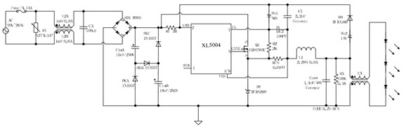 XL5004,XL5004E1,XLSEMI,寬電壓輸入,高效率恒流驅動,LED驅動,LED日光燈驅動,LED球泡燈驅動,LED筒燈,電源面板燈驅動,路燈驅動