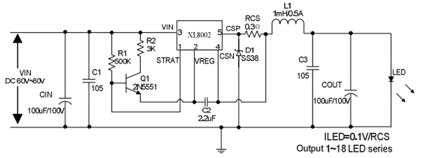 XL8002 XL8002E1 XLSEMI 寬電壓輸入 高效率恒流驅(qū)動(dòng) LED驅(qū)動(dòng) 機(jī)車燈驅(qū)動(dòng) AR111射燈驅(qū)動(dòng) 機(jī)車燈電源 洗墻燈驅(qū)動(dòng)電源 路燈驅(qū)動(dòng)